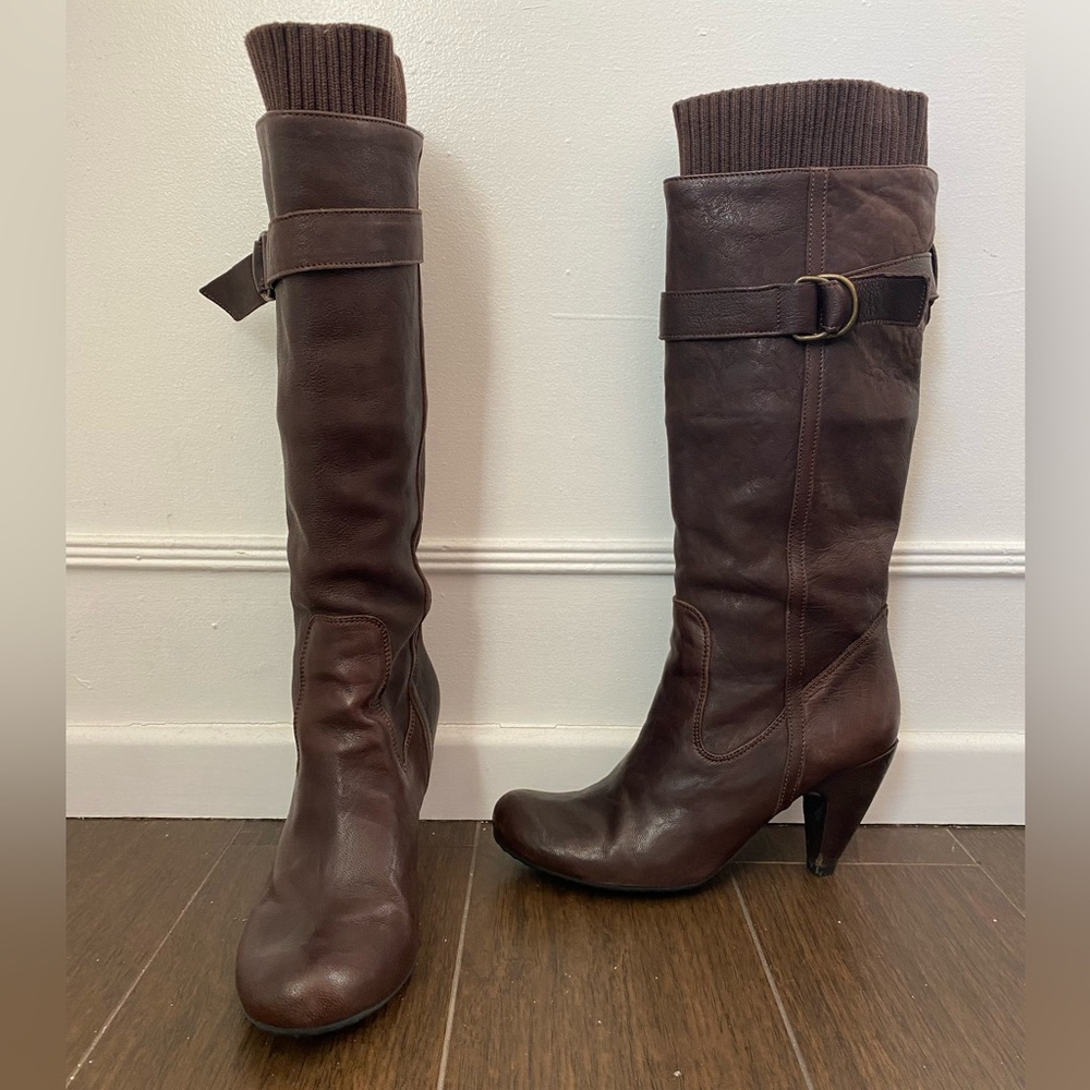 Fornarina Women’s Knee High Leather Boots Size Euro 37 (US 6-6.5)